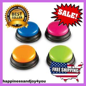 4 Colors/set Recordable Talking Button With Led Function Learning Resources Test