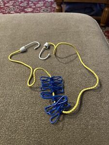 Small 44” Long Yellow Bungee Cord With Clips, Great For Luggage (BL)