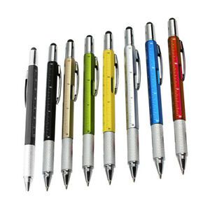 Multi-functional Level Ballpoint Pen Handy Tech Tool Screwdriver Random #JD