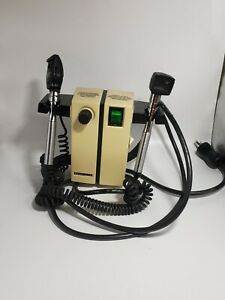 Welch Allyn Model 74710 Transformer Wall Mount Otoscope Opthalmoscope W/ Heads