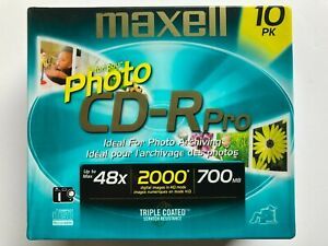 Maxell CD-R Pro 700mb / 48x Professional Quality 10 Pack! NEW! Sealed!