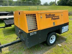 SULLIVAN PALATEK 375CFM  PORTABLE AIR COMPRESSOR CABNIET AND CHASSIS     NO MOTO