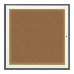 UNITED VISUAL PRODUCTS UV303ILED5-WHITE-FORBO Corkboard,Lighted,Wht,Forbo,1