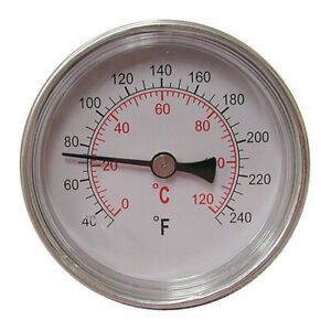 JONES STEPHENS J40703 Dial Thermometer,1/2&#034; MIP