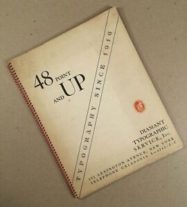 E.M. DIAMANT TYPOGRAPHIC SERVICE NYC Specimen Book Typefaces Type 48 Point &amp; Up