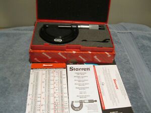 Starrett 436.1MXRL-50 Micrometer, Ratchet Stop Lock Nut, 25-50mm Machinist tools
