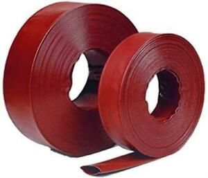 Red Extra Heavy Duty Industrial PVC Lay Flat  Discharge Hose