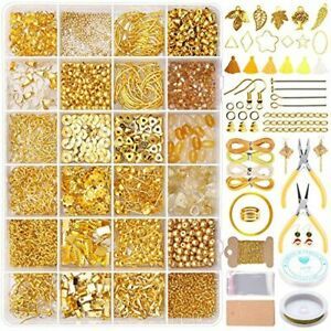 Yholin 3136pcs Precious Gold Jewelry Beading Making Supplies Kits, Includes Gold