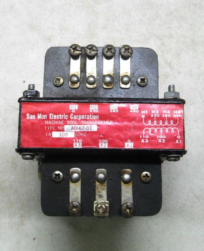 (x5-10) 1 used san mun electrical ad-67-01 transformer for sale