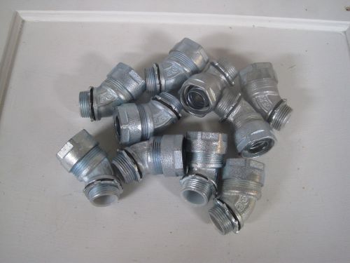 Ten 3/4&#034; 45* liquid tight fittings for sale