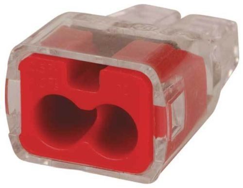 Ideal in-sure 30-1032j push-in connector, 2-port, red, pk 300 for sale