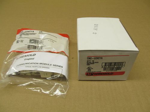 10 NIB WIREMOLD CM2-U2KEYA 2A DUAL UNLOAD JACK INSERT IVORY CM2U2KEYA LOT OF 10