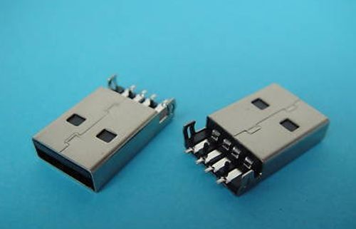 10pcs,USB 4 Pin 4P Male Panel PCB Connector Plug SMT,PK4