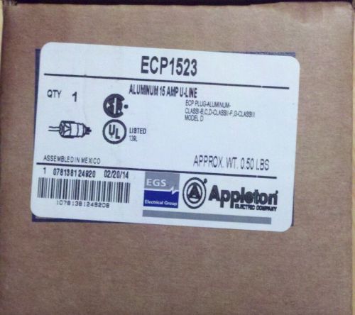 Appleton ECP-1523 Hazardous Location Plug - NEW w/ 30 Day Warrantee !!