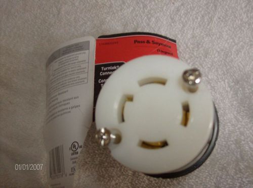 pass &amp; seymorur turnlok connector 30a 125/250v receptacle legrand # L1430C