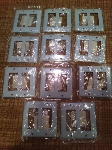 Hubbell stainless steel wall plates smooth type 2 gang rectangular opening for sale