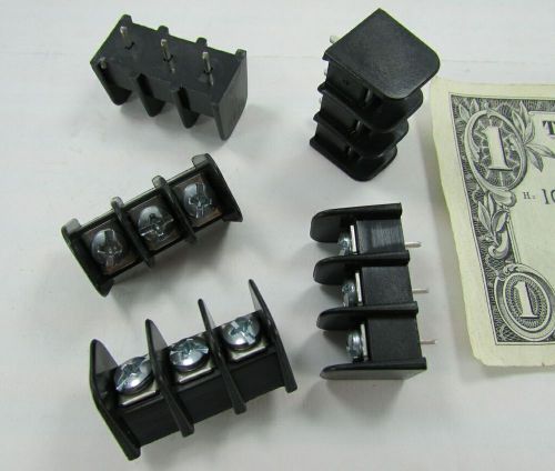 5 molex barrier blocks 3 pole screw terminals pcb solder 3/8&#034; pitch 38720-6303 for sale