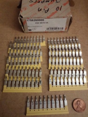 (32) weidmuller 1057860000 wqv 4/5 terminal jumper bars lot of 32new for sale