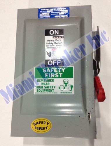 Hhn 362 murray safety switch 60 amp 600 volt for sale