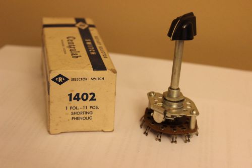 Vintage Centralab Rotary Selector Switch1402 1 Pol 11 Position Shorting Phenolic