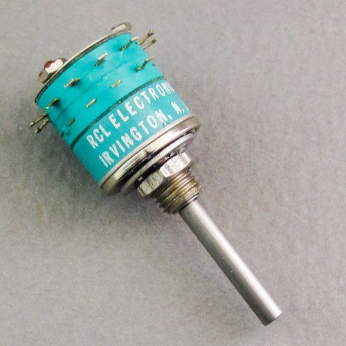 RCL Rotary Switch Adjustable 2 Pole, 6 Position , 1/8in. J67 VINTAGE NOS