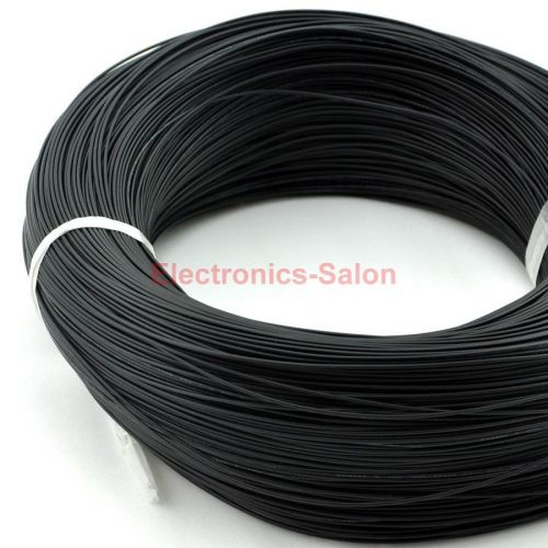 20m / 65.6ft black ul-1007 24awg hook-up wire, cable. for sale