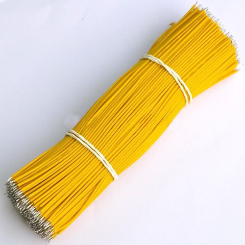 100pcs UL-1007 26AWG Wire 6&#034; (150mm) length, Yellow electronic wire NEW