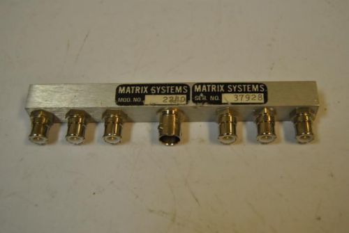 MATRIX SYSTEMS MODEL 2240 SPLITTER CABLE COMMERCIAL C1-3-14
