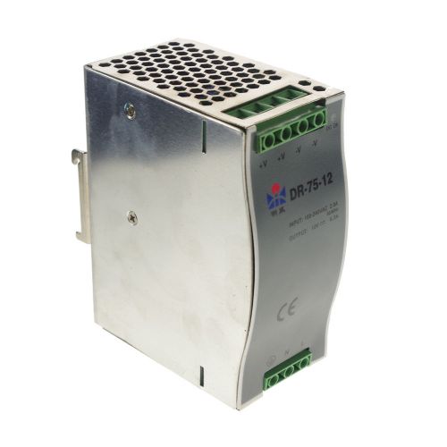 New 75w din rail mounted 12vdc 6.3a output industrical power supply supplier for sale