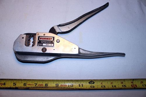 Burndy mr8-13 full cycle ratchet crimping tool ideal for electricians for sale