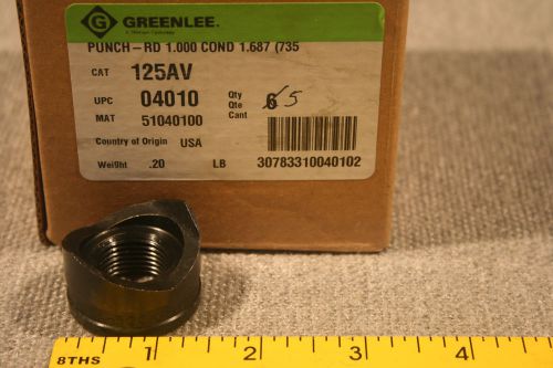 GREENLEE ® GRN 125AV 1&#034; Knockout Punch Round (FREE SHIPPING)
