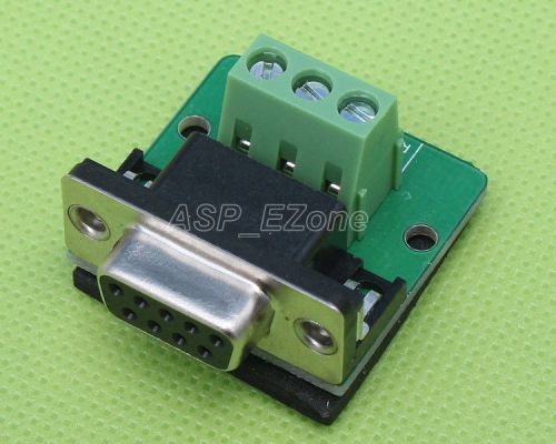 Hot DB9-M3 DB9 Teeth Type Connector 3Pin Female Adapter RS232 to Terminal