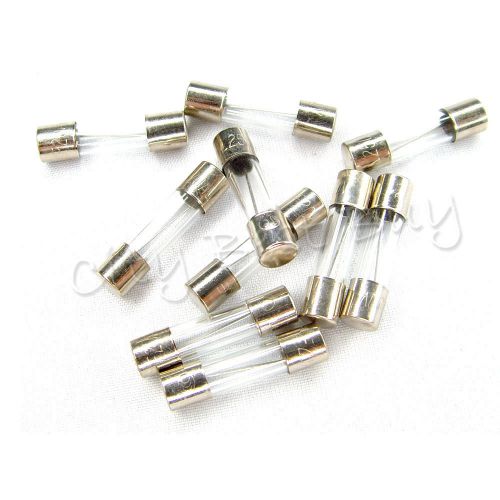 100 Hundred pcs 10A Ten A 250V Quick Fast Blow Glass Fuses 5x20mm Small 10000mA