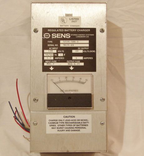 Sens Regulated Battery Charger LC24-500-3, 120 Volt AC, 24Volt DC