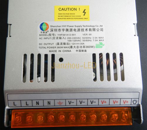 12v 30a 360w slim power supply ac dc adapter switch transformer strip 110v 220v for sale