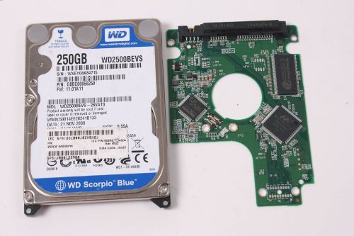 Wd wd2500bevs-26vat0 250gb 2,5 sata hard drive / pcb (circuit board) only for da for sale