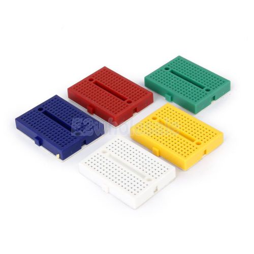 5x universal 5 colors syb-170 170 tie point prototype solderless pcb breadboards for sale