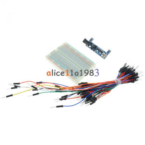 Mb102 power supply module 3.3v 5v+mb102 breadboard board 400 point+ jumper cable for sale