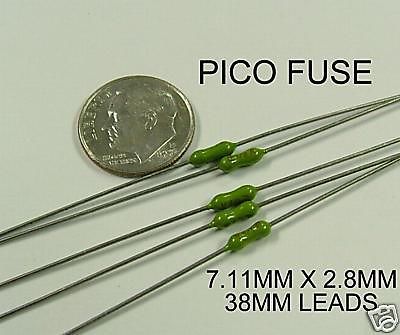 ( 5 PC. ) LITTLEFUSE 251.500  1/2 AMP PICO FUSE, AXIAL