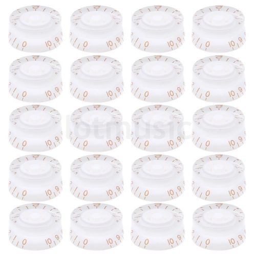 20pcs speed control knob white for gibson lp guitar knob anti-clockwise for sale
