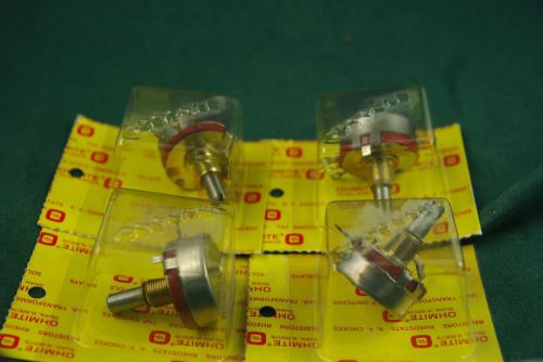 Four NOS NIB Ohmite 75K Ohm Type AB Audio Linear Taper Potentiometers