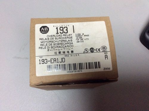 NEW Allen Bradley 193-EA1JD  193 EA1JD Overload Relay Series A