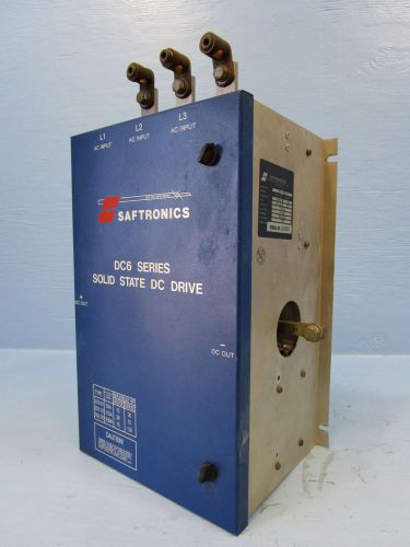Saftronics dc6-251-2 solid state dc drive 150 hp 500 vdc dc62512 250a 75 hp 240v for sale