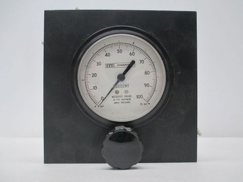Itt gph06xxm percent pressure 3-15psi 4in face 1/4in npt receiver gauge d276513 for sale