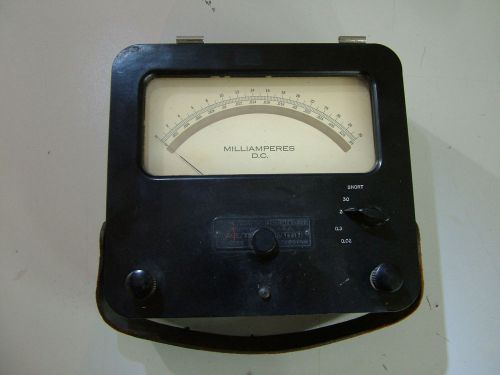 Vintage dc milliamperes meter weston electrical model 62 for sale