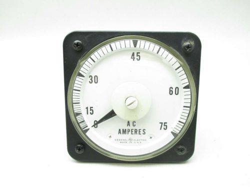 General electric ge 50-103131-lspb2 ab-40 0-75 a-c amperes meter d470153 for sale