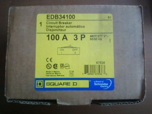 Square D EDB34100 100A 3 phase circuit breaker