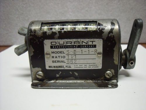 Antique Durant  Tabulator Counter Model 5-D-1-1-R Heavy Duty  Industrial Equip