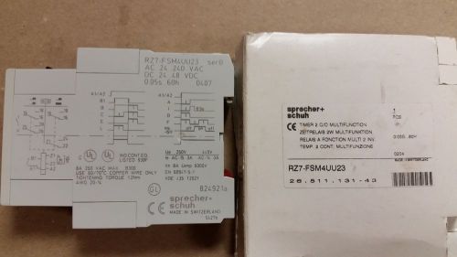 Sprecher &amp; schuh rz7-fsm4uu23 electric timing relay for sale