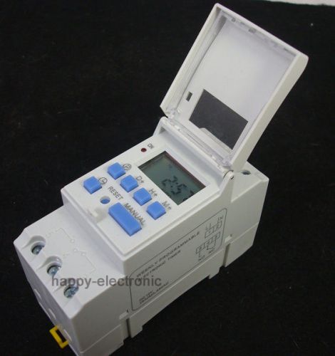 Din rail digital programmable 12vdc 16a timer switch for sale
